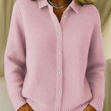 KATRINA | STRUKTUR-KNOPF-STRICKCARDIGAN