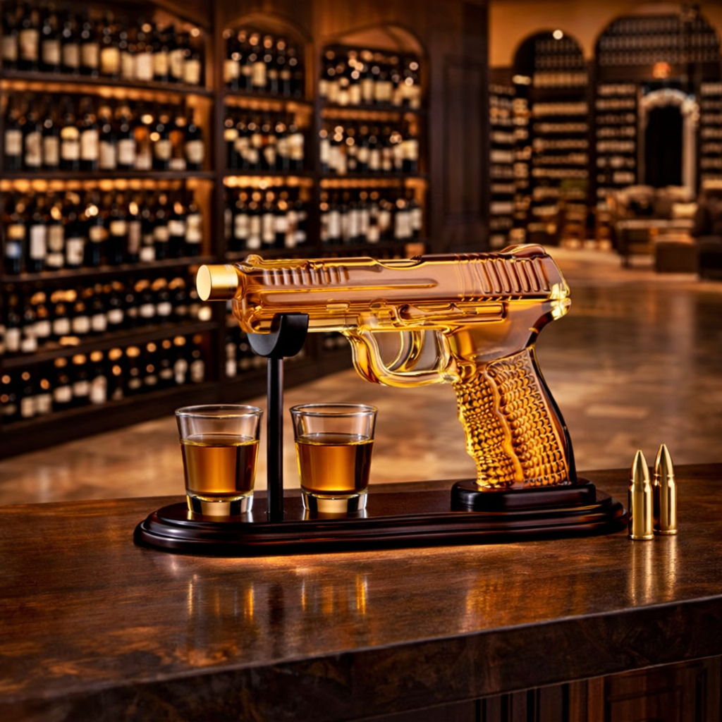 Édition Pistolet | Carafe à Whisky avec Verres