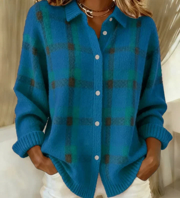 DANIQUE | RETRO-KONTRASTKARO-PULLOVER