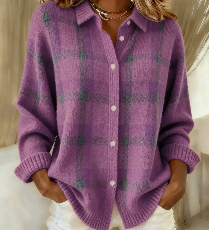 DANIQUE | RETRO-KONTRASTKARO-PULLOVER