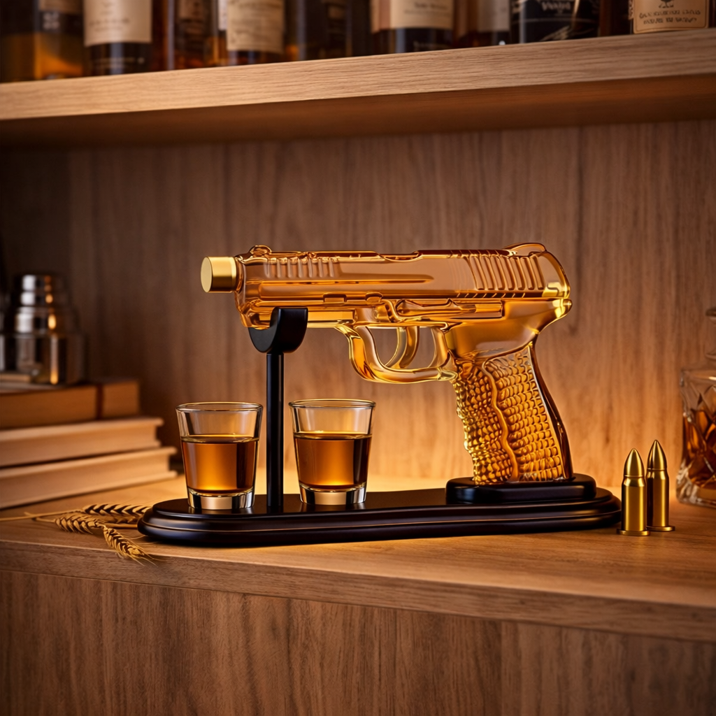 Édition Pistolet | Carafe à Whisky avec Verres
