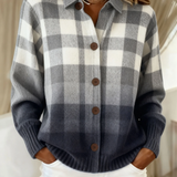 AGNES | GRAU-OMBRÉ-KNOPFCARDIGAN
