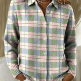 MARGOT | PASTELLKARO-KNOPFCARDIGAN