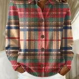 GLORIA | BUNT-KARO-KNOPFCARDIGAN