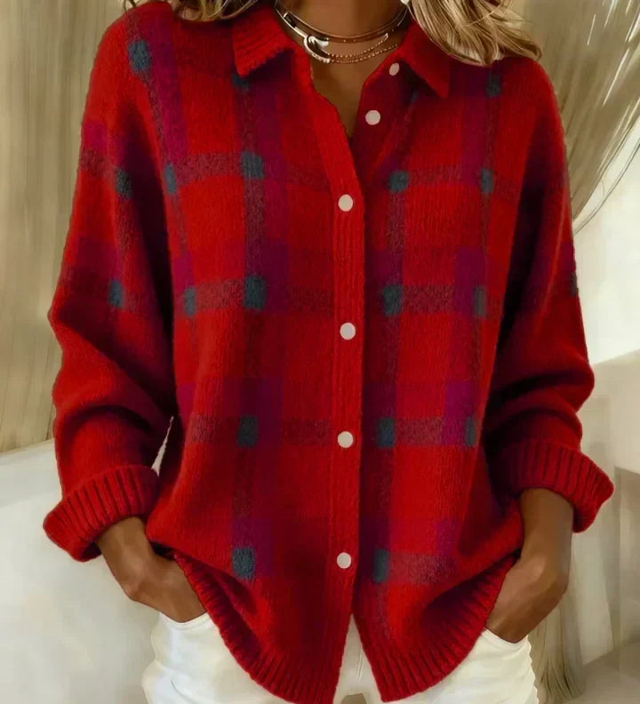 DANIQUE | RETRO-KONTRASTKARO-PULLOVER