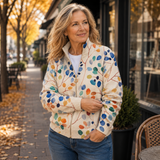 IMOGENE | BOTANIK-BLATT-ZIP-CARDIGAN