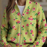 CONSTANCE | ROSA-ZITRUS-ZIP-CARDIGAN