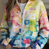 AUGUSTA | AQUARELL-OMBRÉ-ZIP-CARDIGAN