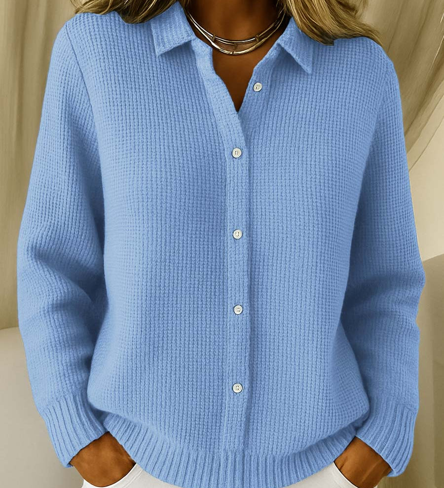 KATRINA | STRUKTUR-KNOPF-STRICKCARDIGAN