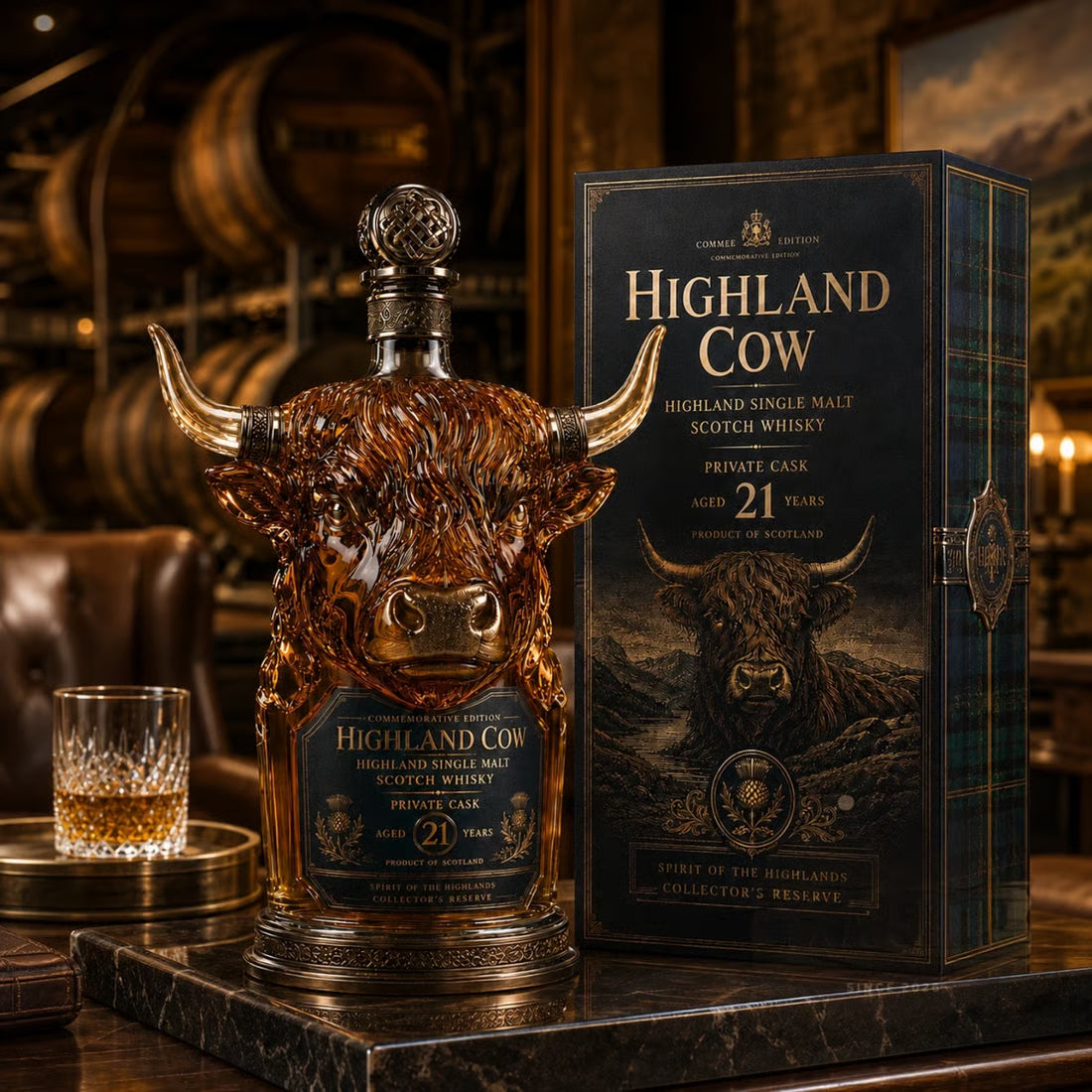 Édition Vache des Highlands | Carafe à Whisky