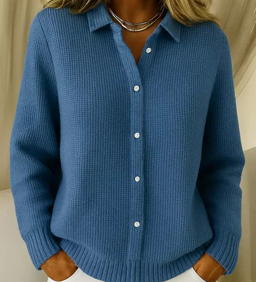 KATRINA | STRUKTUR-KNOPF-STRICKCARDIGAN