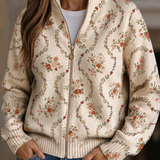 PERSEPHONE | CREME-BLÜTEN-EFEU-CARDIGAN