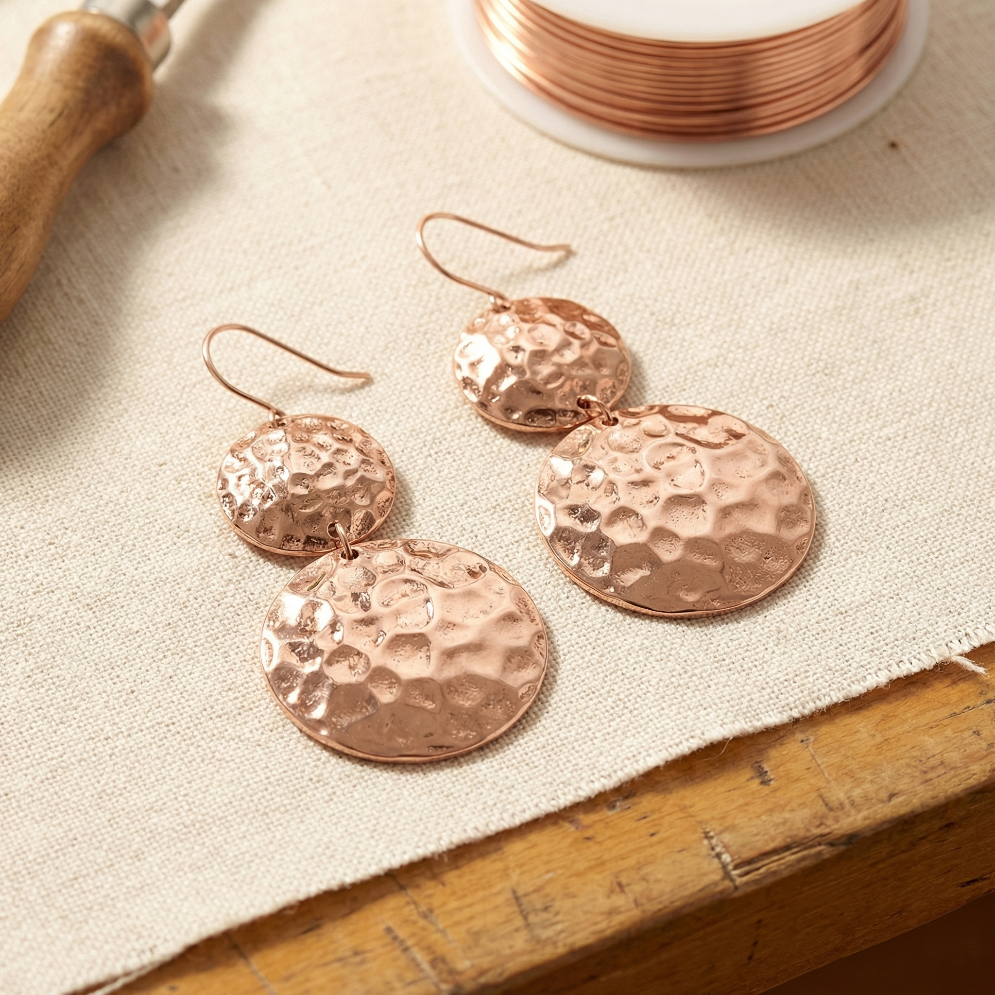BOUCLES D'OREILLES EN CUIVRE SOLSTICE
