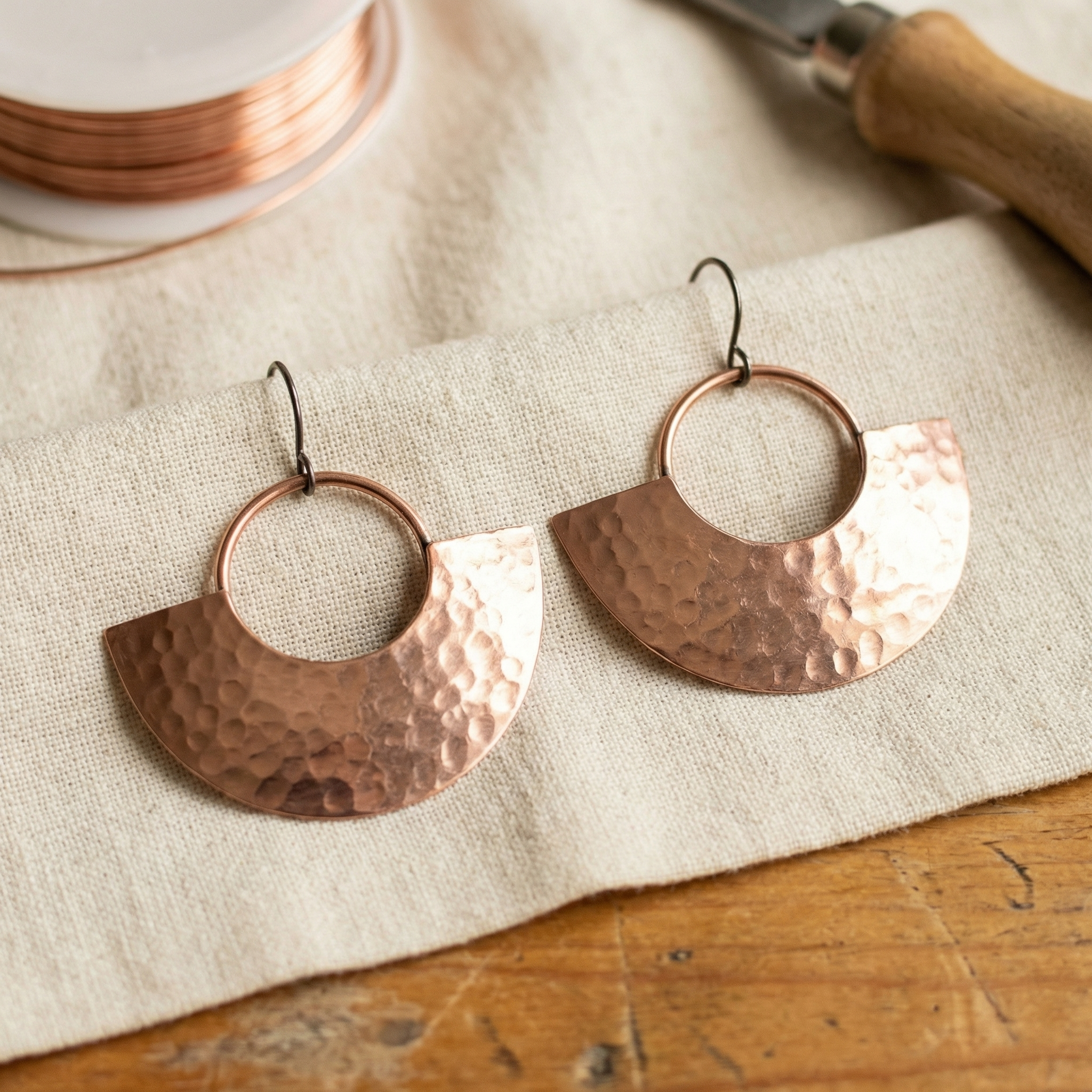 BOUCLES D'OREILLES EN CUIVRE SOL