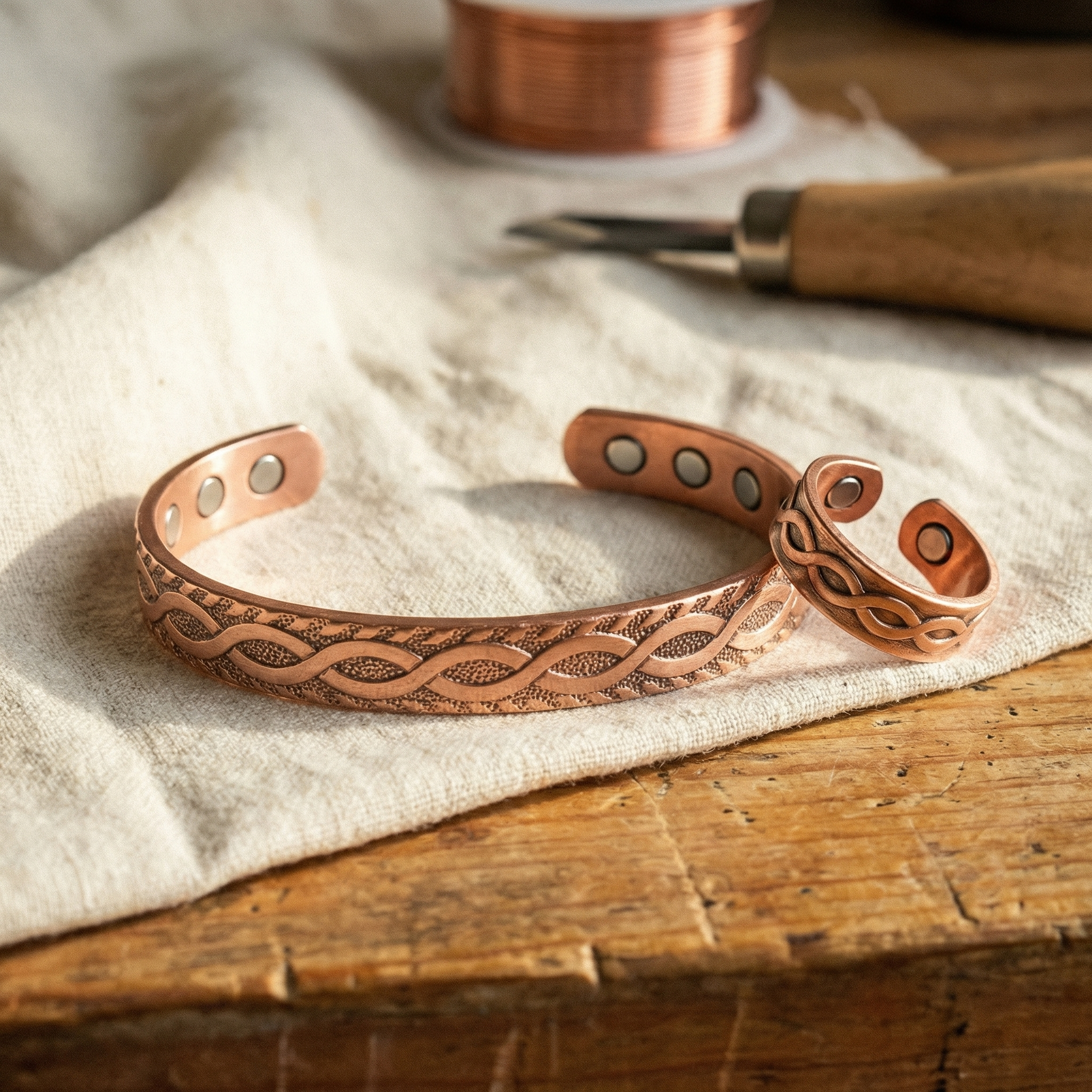 ENSEMBLE EN CUIVRE KNOT