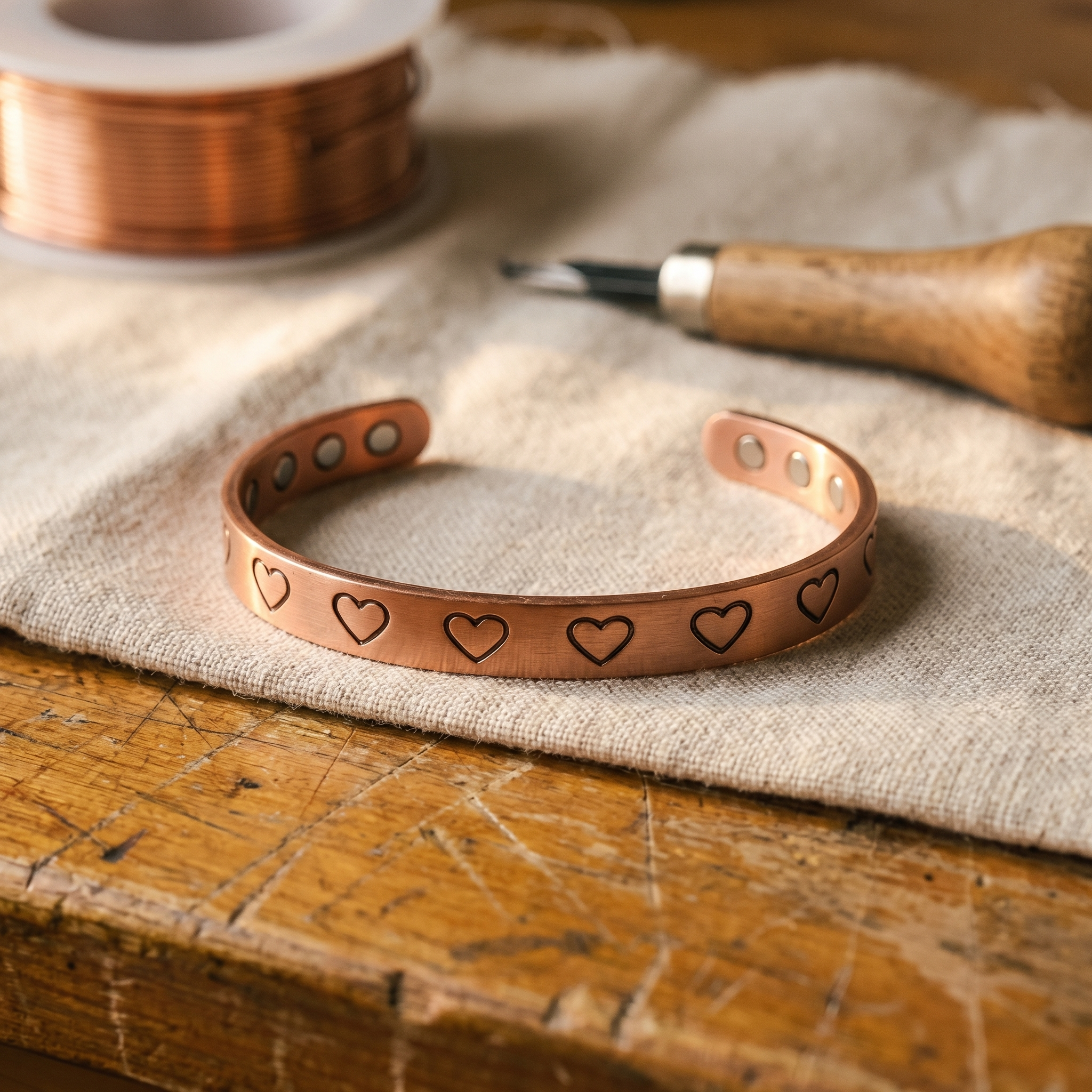 BRACELET EN CUIVRE HEARTH