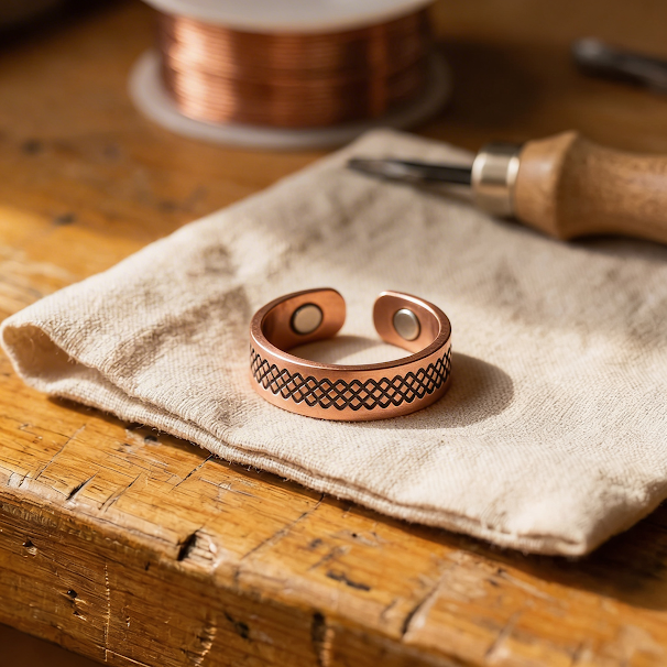 BAGUE EN CUIVRE GRID
