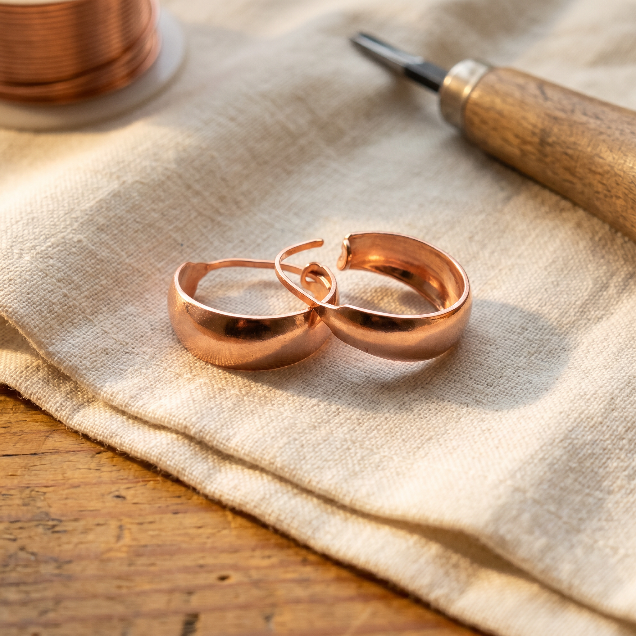 BOUCLES D'OREILLES EN CUIVRE DELL