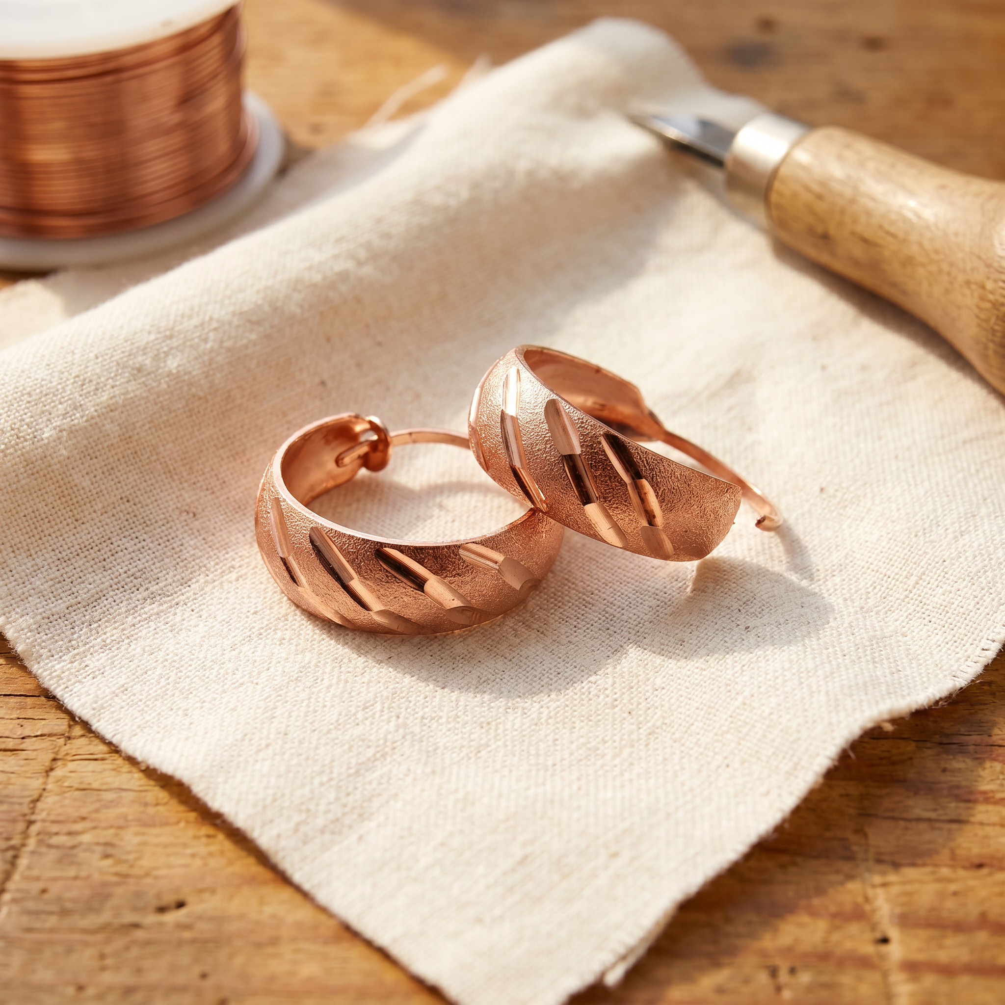 BOUCLES D'OREILLES EN CUIVRE VALE