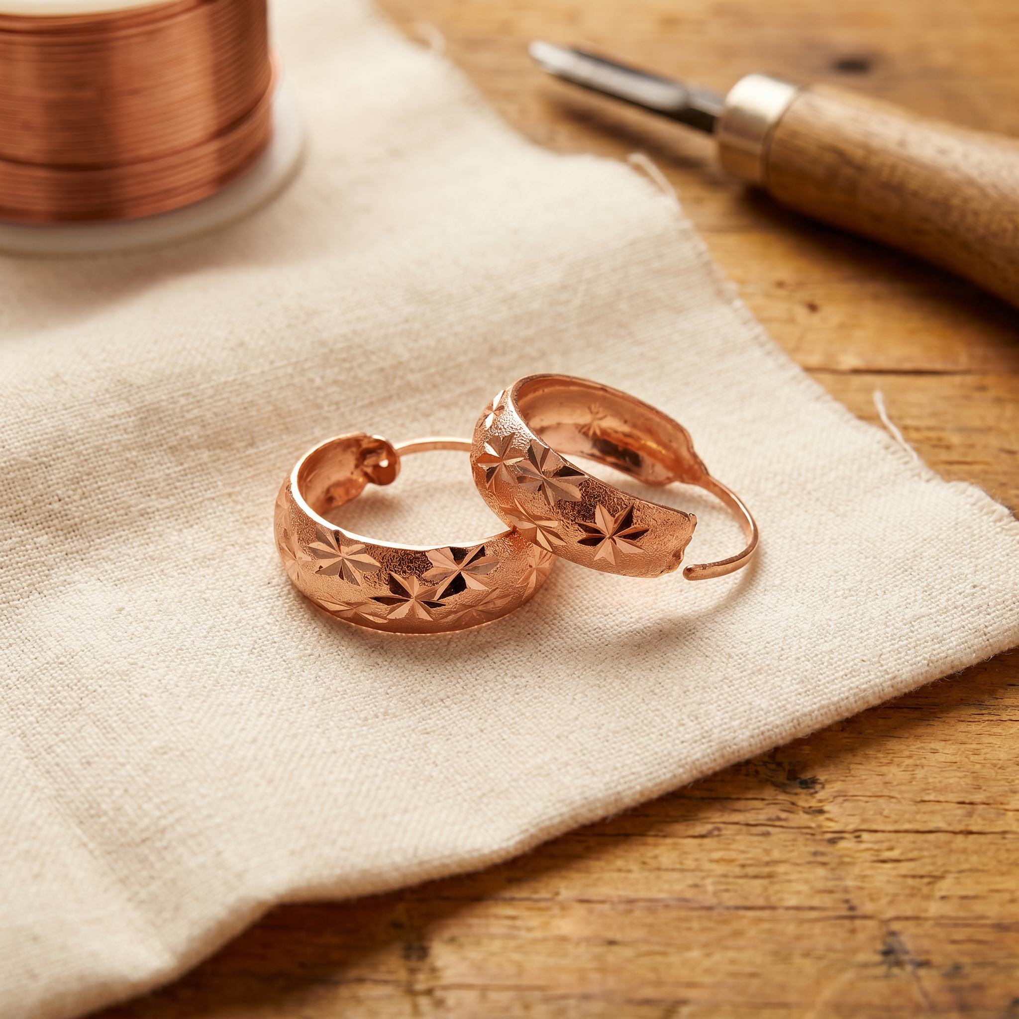 BOUCLES D'OREILLES EN CUIVRE DEW