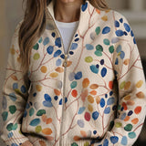IMOGENE | BOTANIK-BLATT-ZIP-CARDIGAN